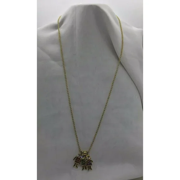 Girl and boys GSC pendants Long Ball chain necklace 29 Inches Red Green Purple - Picture 2 of 12